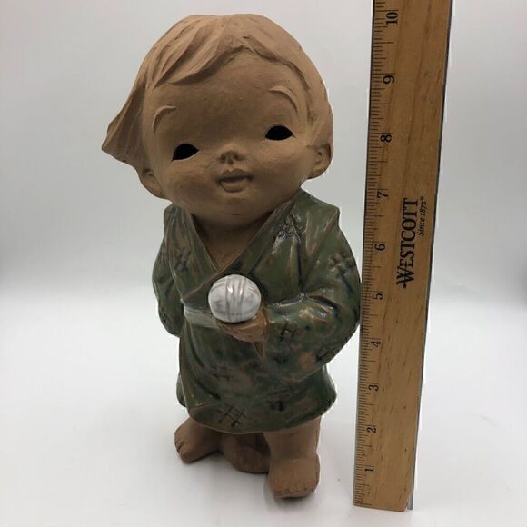 Vintage Terracotta Japanese Red Clay Pottery Figurine Sculpture Collectible Art - Picture 12 of 13